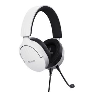 CASQUE AVEC MICROPHONE Trust Gaming GXT 489W Fayzo Casque Gamer Filaire avec Microphone, 35% Plastiques Recyclés, 3,5 mm, PS5, Xbox, Switch, PC - Blanc