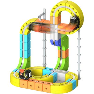 Circuit De Train Magnétique Flexible 3D - 81 Pièces - Jouet STEM Défiant La Gravité Pour Enfants 3-8 Ans