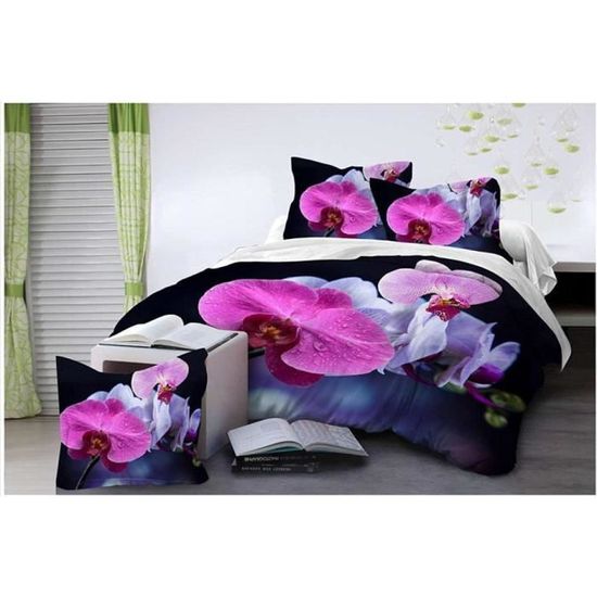 Parure De Lit 240x260 Cm Motif Panthère - Housse De Couette + 2 Taies, Microfibre Douce - 4