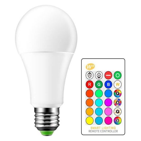 15W Ampoule LED RGBW E27 Lampe d'éclairage d'ambiance LED Lumières décoratives de barre de mode de fente de Flash Strobe KTV