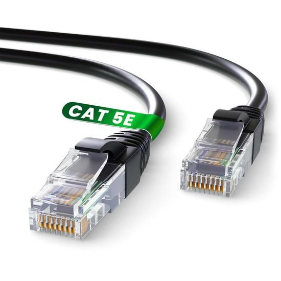 Câble 5m, Reseau LAN Cable Cat 5E Haut Debit Pour une
