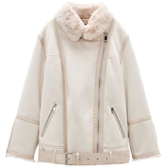 Veste biker hotsell daim femme