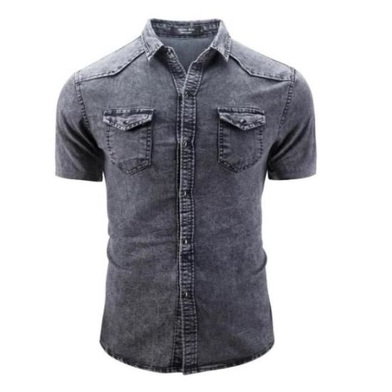 Chemise jean manches courtes - taille M | Confort & Vie