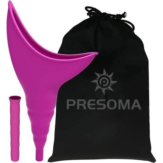 TPZORJX Urinoir Portable Pour Femmes – Silicone Réutilisable, Pliable, Avec Boîte De Rangement – Rose
