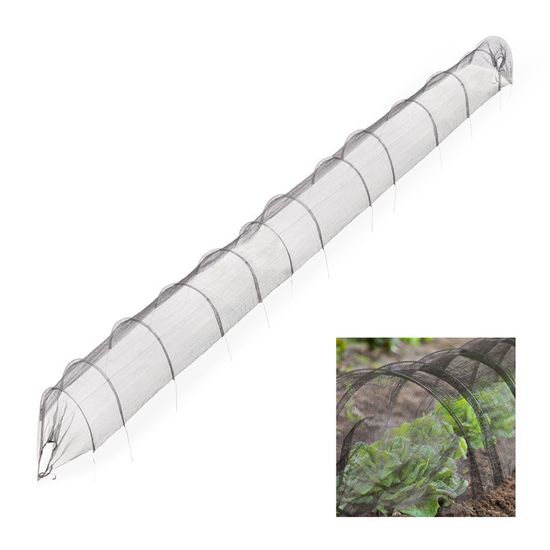 Relaxdays Tunnel de forçage, 7 mètres, filet PE, avec arcs tunnel, pour Relaxdays Tunnel de forçage, 7 mètres, filet PE, avec arcs tunnel, pour