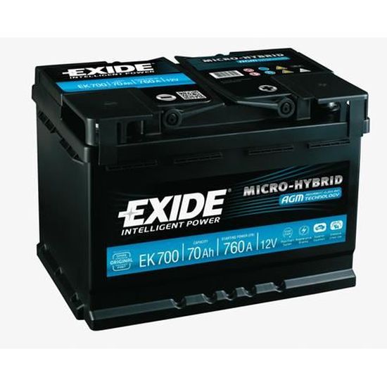 Exide Technologies AGM EK700 Batterie de Voiture  
