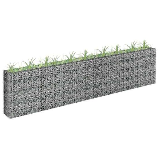 VidaXL Jardinière à Gabion En H Panier De Gabion Parterre Surélevé De Fleurs Plantes Jardin Terrasse Extérieur Fil D'Acier 145660 - Jardin