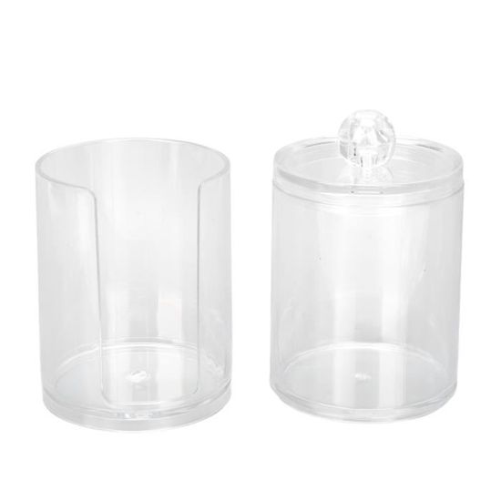 Distributeur De Coton Acrylique | Lot De 3 Boîtes Transparentes Pour Cotons-Tiges Et Disques à Démaquiller
