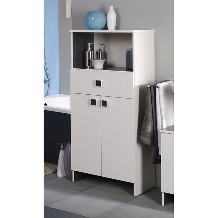 Ekipa Meuble De Salle De Bain L 59 Cm Blanc Horizon Cdiscount Maison