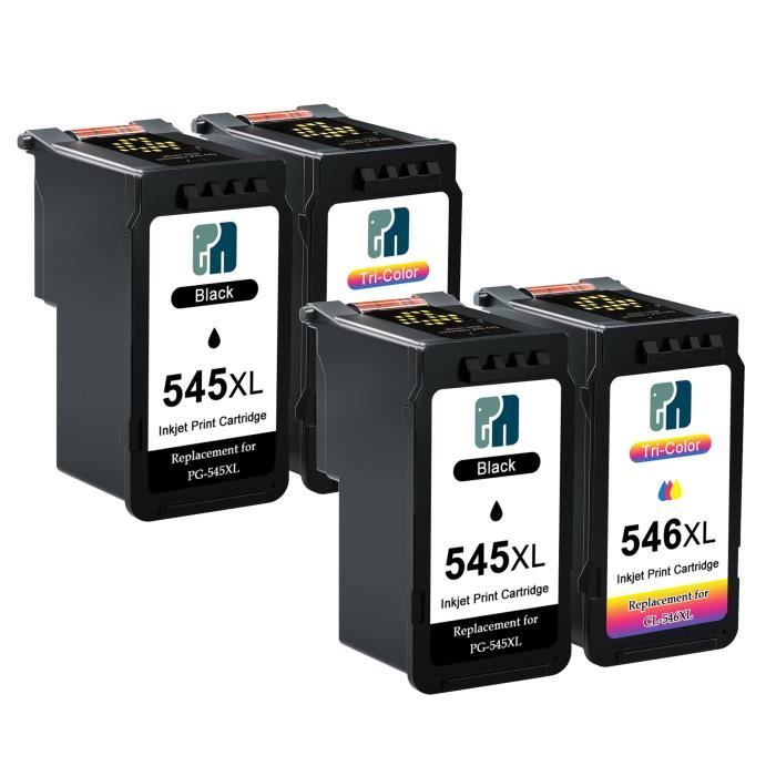 Cartouches d'encre compatibles avec imprimante Canon MX495 : PG545 XL CL546  XL