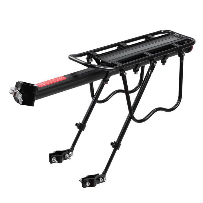 3pcsPorte Bagages Vélo Arrière VTT Fixation Tige de Selle, Transporteur avec Reflecteur et Garde-Boue, Universel Installation Rapide