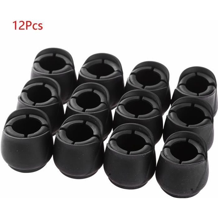 DPois 12pcs Caoutchouc Chaise Casquettes Pieds Capuchons pour Meubles Tables Armoire Étagère Couverture Anti-Rayures 29-33 mm