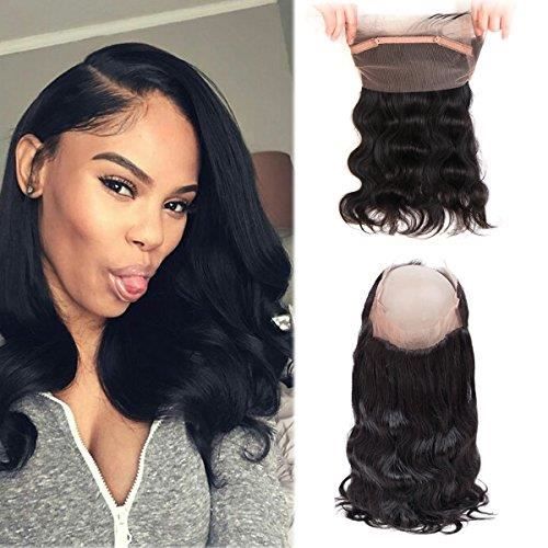 14'' Perruque Lace Frontal Closure wig 360 brésilienne-Hermosa - Cheveux non-remy, Body Wave