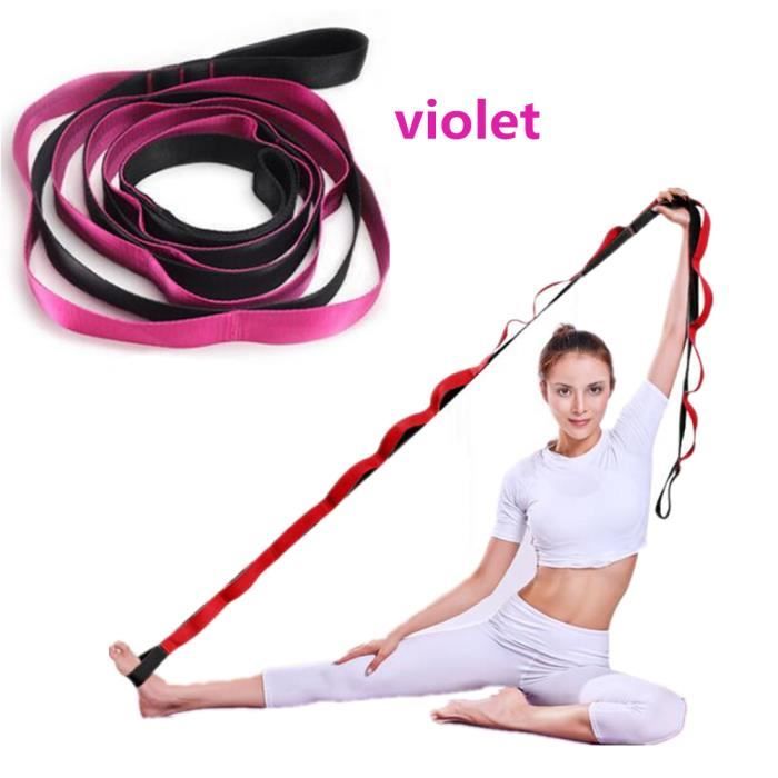 Sangle de Yoga Ceinture de Yoga avec Boucles de Prise Multiples Yoga Chaud une Plus Grande Flexibilité et Remise Forme Pilates Viole