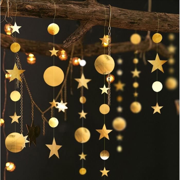 2M pluie Tinsel rideau congelé neige blanc fête argent noël ornements hiver décoration fournitures pour la - Type: gold -HS642A