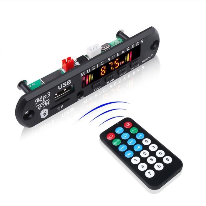 Couleur LCD Bluetooth voiture Kit 5V 12V sans fil récepteur Mp3 lecteur décodeur carte USB 3.5MM FM - Type Bluetooth with logo