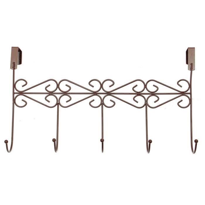 Crochet Patère de porte pr vêtement serviette mural BRONZE Meg06630