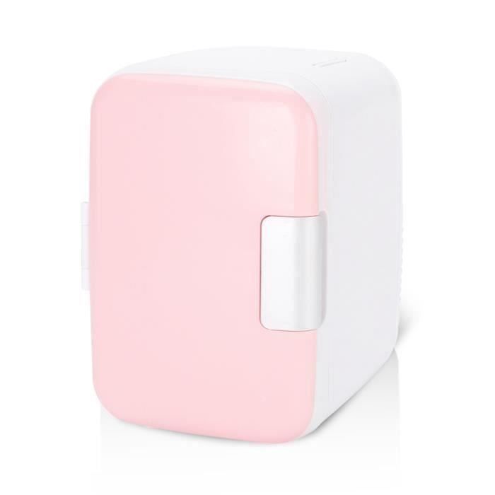 CEN Mini réfrigérateur 4 litres - 6 canettes électriques, Système thermoélectrique portable -- Rose