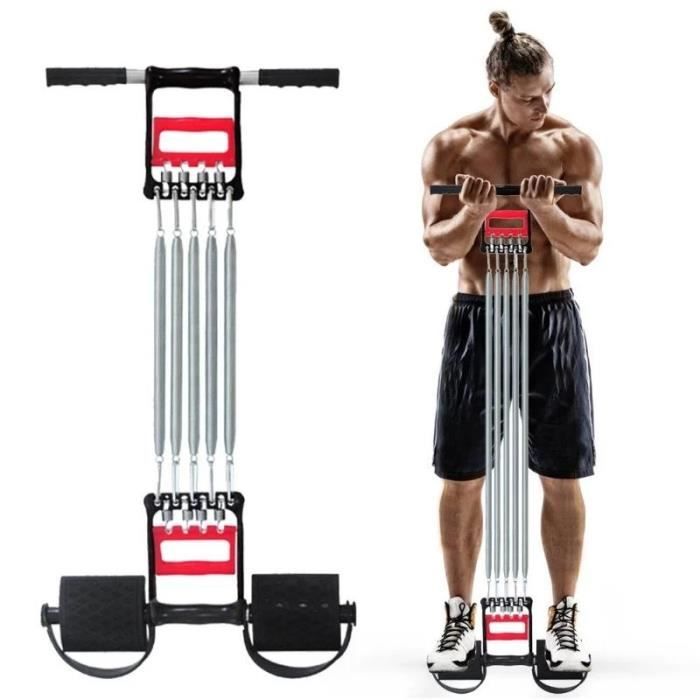 Bande de résistance en acier inoxydable pour hommes, extenseur de poitrine, fitness, muscle, équipement d'exercice