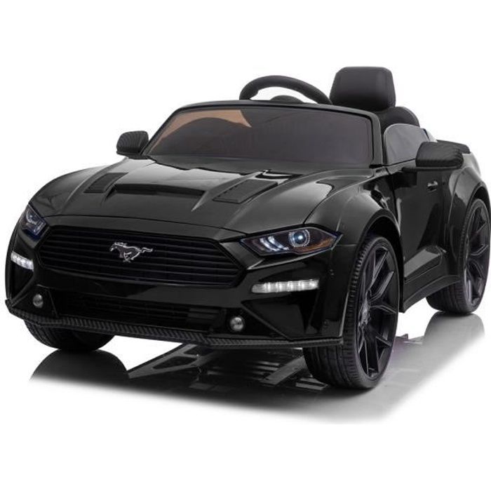 Voiture electrique enfant Drift Ford Mustang 24V, noire, roues Smooth Drift, moteurs 2 x 25000 tr / min, mode Drift à 13 km / h