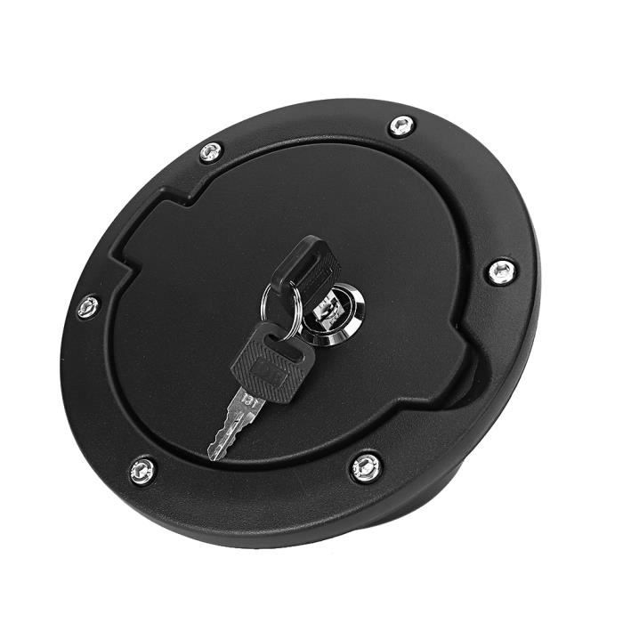 EBTOOLS bouchon d'essence Couvercle de bouchon de réservoir de carburant avec serrure pour Jeep Wrangler JK 2007-2017