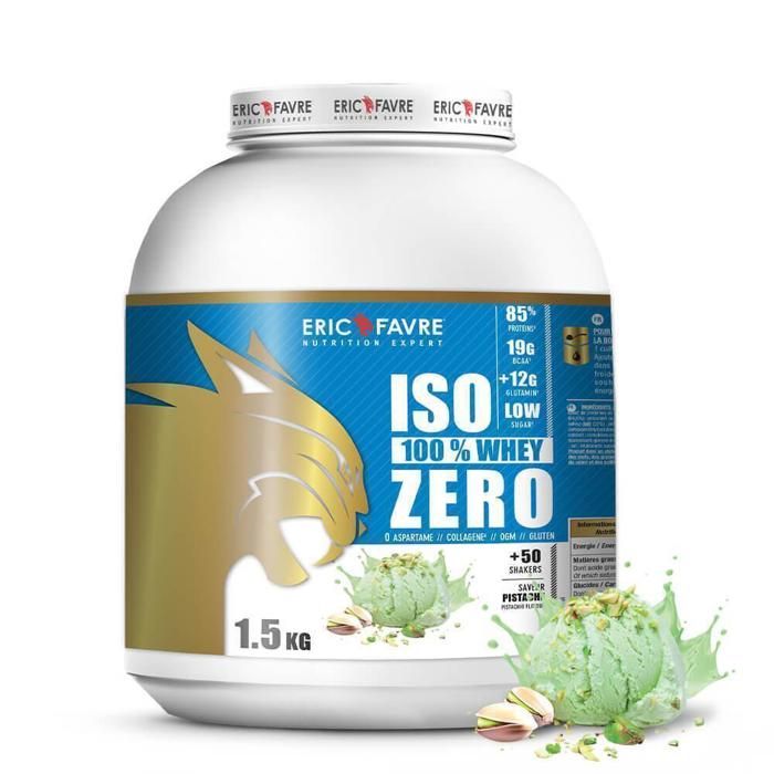 Eric Favre - Iso Zero 100% Whey Protéine - Proteines - Pistache - 1,5kg