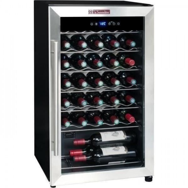 Cave a Vin LA SOMMELIERE LS34A - de Service - 34 bouteilles - Pose libre Porte Vitrée - L 48 x H 83.8 cm 89,000000