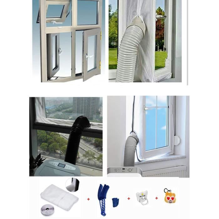MKISHINE® 4M Joint de Fenêtre pour La Climatisation Mobile et Sèche-Linge, Adapté à L'unité de Conditionnement d'air Portable