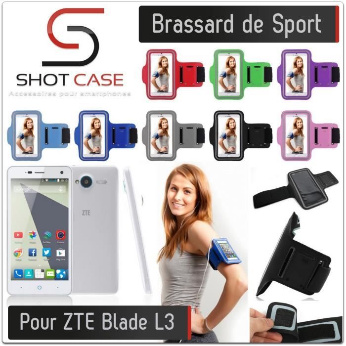 Brassard Sport ZTE Blade L3 (NOIR) Etui Housse Protection Couleurs