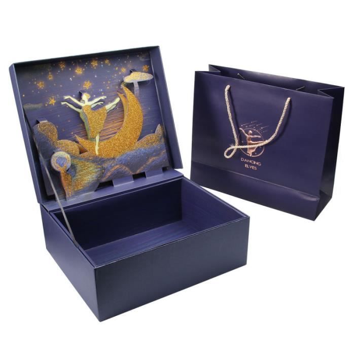 1 Pc belle boîte d'emballage d'ornement de cadeau boîte-cadeau stéréo accessoire présent pour l'anniversaire COFFRET CADEAU VIN