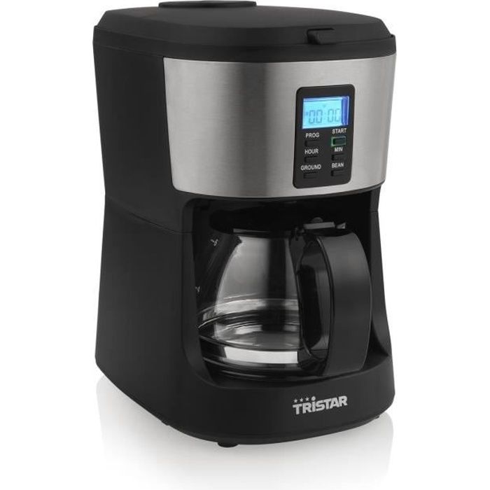TRISTAR Machine a café en grains et moulu jusqu' à 6 tasses - Programmable