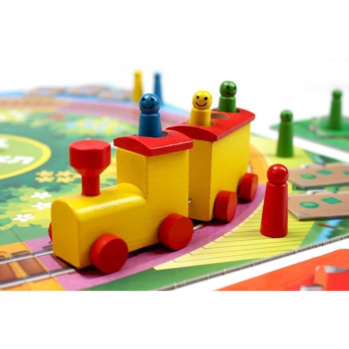Tchou le petit train Tactic Jeu de Plateau, Multicolore