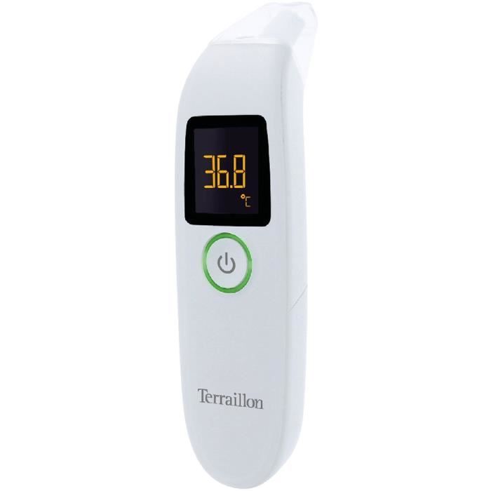 TERRAILLON Thermomètre Fast à contact frontal et auriculaire