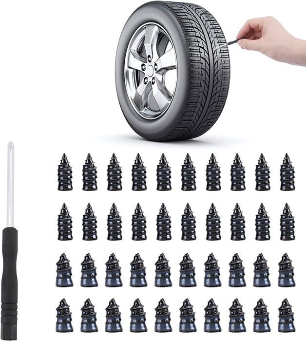 Kit De 60 Chevilles Caoutchouc Pour Réparation Rapide De Pneus (crevaison) - Voiture, SUV, Etc.