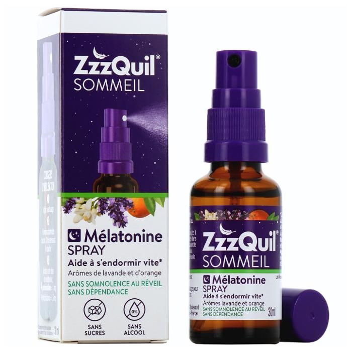 ZzzQuil Sommeil Arôme Lavande & Orange Spray Mélatonine 30ml - Cdiscount  Santé