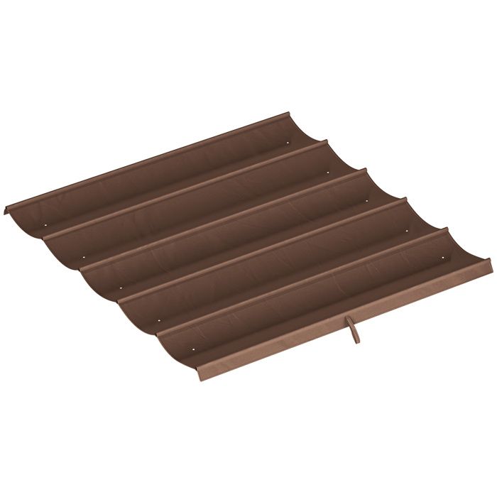 Toile de toit pour pergola - Outsunny - 10 œillets de drainage - tissu respirant - convient aux pergolas : 3 x 3 m - café