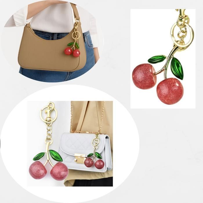 Porte-clés Ou Bijou De Sac Métal Argenté Avec Strass Rouge - Très Jolie Clé, Neuf Avec étiquettes