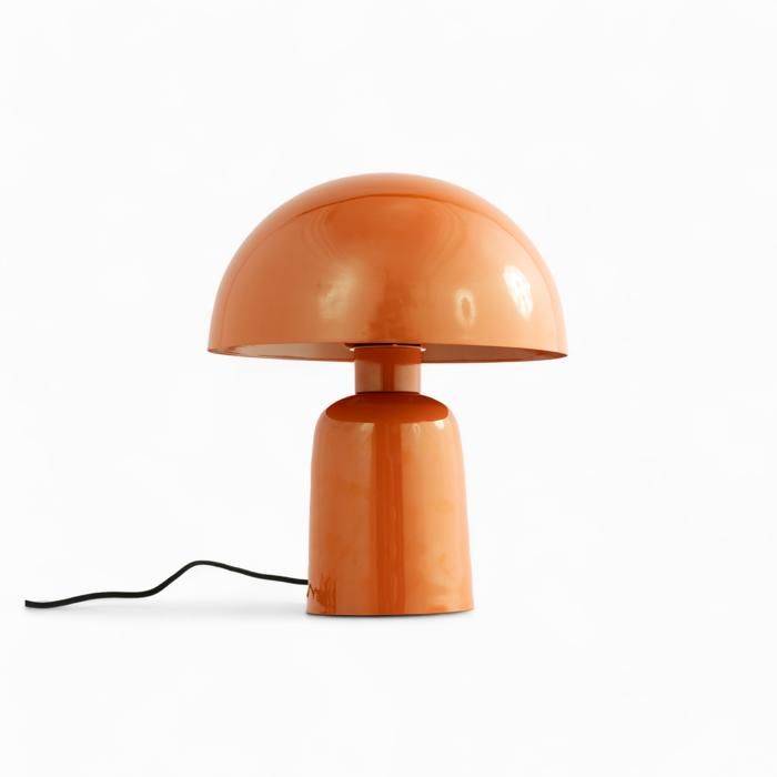 Lampe champignon en métal orange - Clara - Maison Pavane