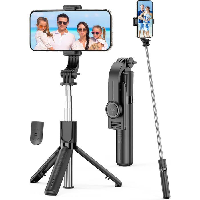Trépied Selfie UBeesize Extensible 157cm Avec Télécommande Bluetooth - Compatible Smartphone Et Appareils Photo