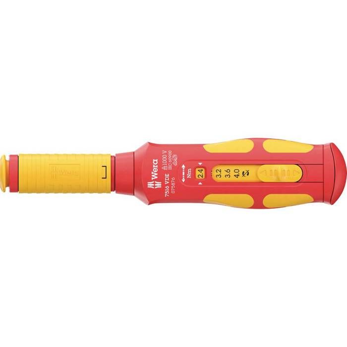 Wera 7516 VDE VDE Tournevis dynamométrique 1 pièce 2.4 - 4 Nm