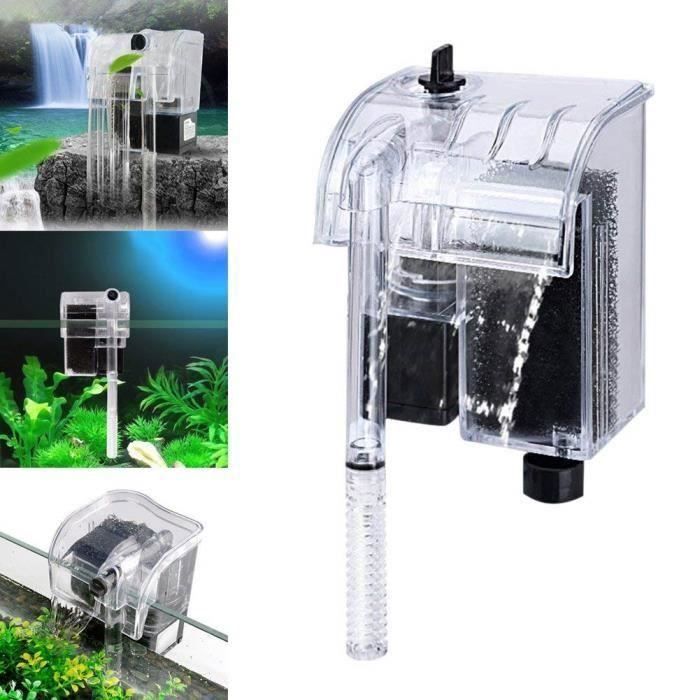 Filtre extérieur à cascade - Haute performance - Pompe 4W - 130 l/h - Aquarium eau douce et salée