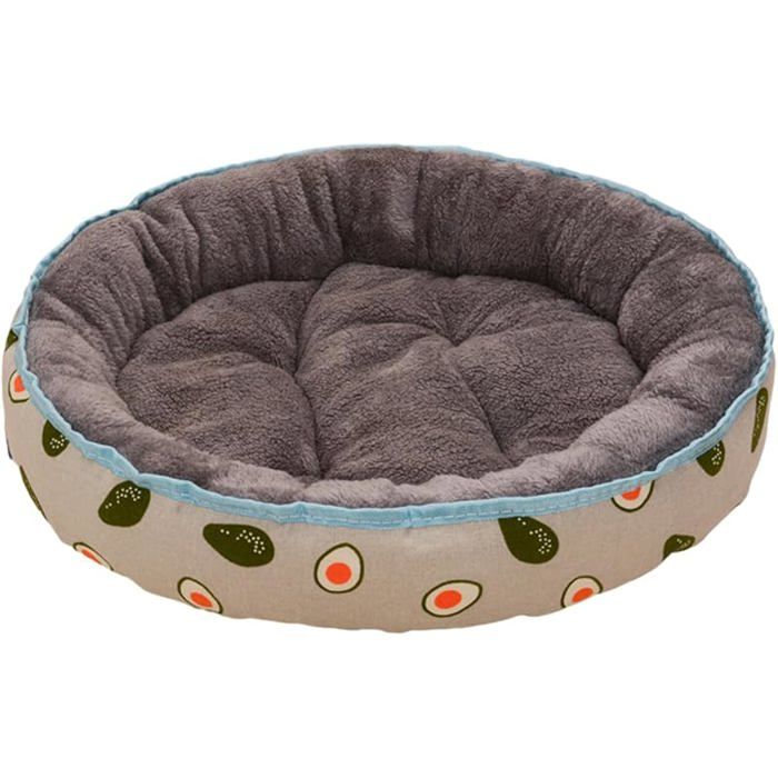 Meilleurs prix pour Panier Chien Lmprimé Diamant Coussin Chien Rond Lit pour Chat Coussin Chat Lavable Peluche Animale Compagnie Avocat M CORBEILLE