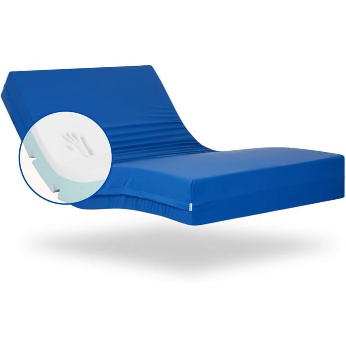 Matelas mémoire de forme - Geriafy Professional V6 - 20 cm - Housse imperméable - 90x190 cm