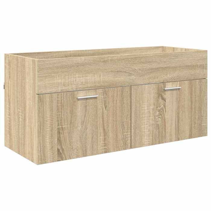 Armoire dévier - GKO - Chêne Sonoma - Bois dingénierie - 100x38.5x46 cm - Grand espace de stockage - 2 portes