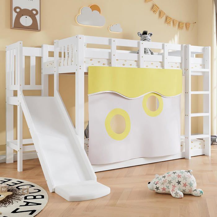 Rideau De Lit Superposé Occultant 200x110 Cm - Motif Étoiles Pour Dortoir Étudiant, Cabane Lit