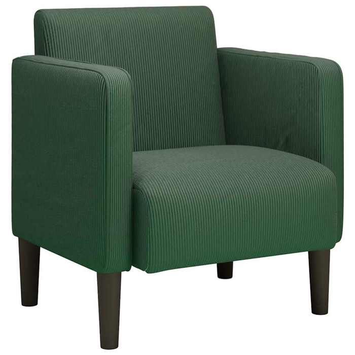 Sarazyj®Canapé - Fauteuil relaxant - 1 place - 69x68x74 5 cm - chaise accoudoirs vert foncé 54 cm tissu velours côtelé - 95645
