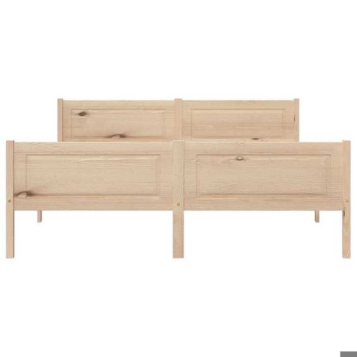 Best 2026Lit 2 places Brun - 160x200 cm - LEMON® - Cadre de lit - sans matelas - bois massif de pin 160x200 cm 5350909