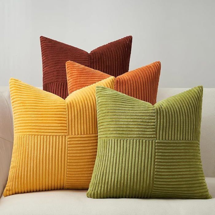 Housse Coussin 60x60 Jaune Dégradé Moulin à Vent Decoration Canape Salon Maison Orange Série 60 x 60 cm 60 X 60 C HOUSSE DE COUSSIN