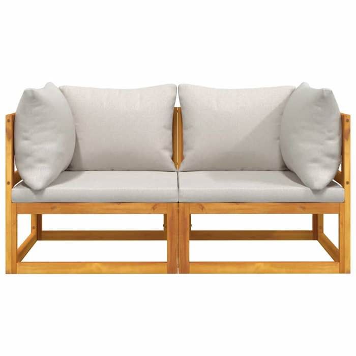 Canapés dangle sectionnels 2 pcs - moderne - Éléments pour canapé - coussins - gris clair acacia CC1560