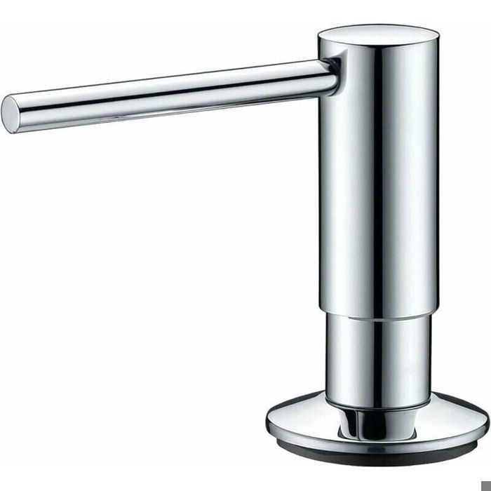 Distributeur Savon Encastrable 300ml Pompe Liquide Vaisselle Lotion ou Lessive Liquide Orifice 26-31mm 360° Rotatif Chrome
